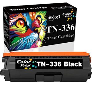 colorprint compatible tn336 toner cartridge replacement for brother tn-336 tn336bk tn-336bk used for hl l8350cdw l8250cdn l8350cdwt 4150cdn mfc l8600cdw l8850cdw 9970cdw printer (1x black, 1-pack)