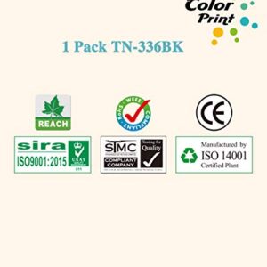 ColorPrint Compatible TN336 Toner Cartridge Replacement for Brother TN-336 TN336BK TN-336BK Used for HL L8350CDW L8250CDN L8350CDWT 4150CDN MFC L8600CDW L8850CDW 9970CDW Printer (1x Black, 1-Pack)
