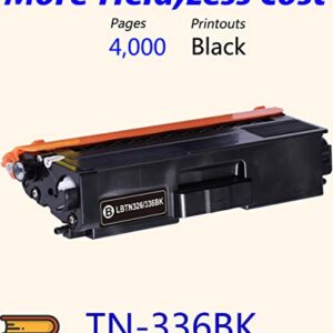 ColorPrint Compatible TN336 Toner Cartridge Replacement for Brother TN-336 TN336BK TN-336BK Used for HL L8350CDW L8250CDN L8350CDWT 4150CDN MFC L8600CDW L8850CDW 9970CDW Printer (1x Black, 1-Pack)