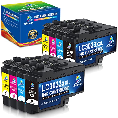 DOUBLE D Compatible LC3033 Ink Cartridges Replacement for Brother LC3033 3033 LC3033XXL 3033xxl LC3035 3035 Work for MFC-J995DW MFC-J995DWXL MFC-J815DW MFC-J805DW MFC-J805DWXL Printer (8 Pack)