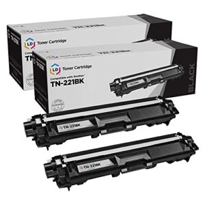 ld products compatible toner cartridge replacement for brother tn-221 tn221bk (black, 2-pack) for dcp-9020cdn, hl-3140cw, hl-3150cdn, hl-3170cdw, hl-3180cdw, mfc-9130cw, mfc-9330cdw, mfc-9340cdw