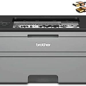 Brother HL-23 25DW Series Compact Monochrome Wireless Laser Printer - Mobile Printing - Auto Duplex Printing - USB Connectivity - Print Up to 26 Pages/min - 1-line LCD Display + HDMI Cable