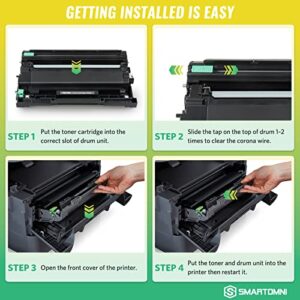 S SMARTOMNI Compatible TN760 TN730 Toner Cartridge Replacement for Brother TN-730 TN-760 (4-Packs High Yield) Compatible use with Brother HL-L2325DW L2350DW L2390DW L2395DW DCP-L2550DW MFC-L2710DW