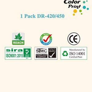 1-Pack ColorPrint Compatible Drum Unit Replacement for Brother DR-420 DR420 Imaging Unit Work with TN-420 TN-450 HL-2270DW HL-2280DW HL-2230 HL-2240 HL-2240D MFC-7860DW MFC-7360N DCP-7065DN Printer