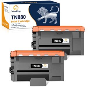 colorking compatible toner cartridge replacement for brother tn880 tn880 tn-880 for hl-l6200dw mfc-l6700dw mfc-l6800dw hl-l6300dw hl-l6200dwt hl-l6300dw mfc-l6900dw super high yield printer（2 black）