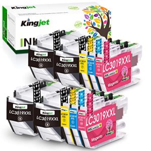 kingjet compatible lc3019 ink cartridge replacement for brother lc3019xxl (4 black 2 cyan 2 magenta 2 yellow, 10-pack) high yield use with mfc-j5330dw mfc-j6530dw mfc-j6930dw mfc-j6730dw printer