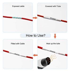 Pristar Compatible Label Tape Replacement for Brother Heat Shrink Tube 231 11.7mm 0.46" Black on White for Brother Label Maker PT-E300 PT-H300 PT-E500 PT-E550W PT-P750WVP PTE800W, 3-Pack