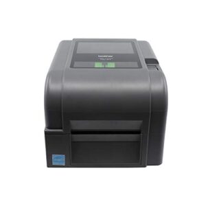 brother td-4420tn 4-inch thermal transfer desktop network barcode and label printer, for long term durable labels and barcodes, 203 dpi, 6 ips, standard usb 2.0, serial, ethernet lan