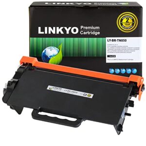 linkyo compatible toner cartridge replacement for brother tn850 tn-850 tn820 (black, high yield)