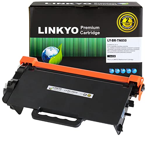 LINKYO Compatible Toner Cartridge Replacement for Brother TN850 TN-850 TN820 (Black, High Yield)