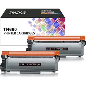 juyudow compatible tn-660 toner cartridge replacement for brother tn660 tn630 tn-630 high yield for hl-l2300d hl-l2380dw hl-l2320d dcp-l2540dw mfc-l2700dw mfc-l2685dw printer (2 packs, black)
