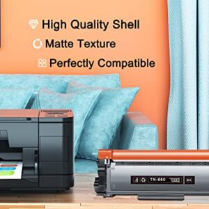 Juyudow Compatible TN-660 Toner Cartridge Replacement for Brother TN660 TN630 TN-630 High Yield for HL-L2300D HL-L2380DW HL-L2320D DCP-L2540DW MFC-L2700DW MFC-L2685DW Printer (2 Packs, Black)
