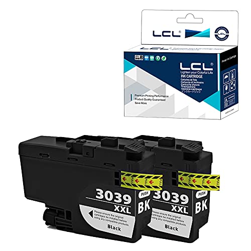 LCL Compatible Ink Cartridge Pigment Replacement for Brother LC3039 XXL LC3039XXL LC3039BK MFC-J5845DW MFC-J5845DW MFC-J5945DW MFC-J6945DW MFC-J6545DW MFC-J6545DW XL (2-Pack Black)