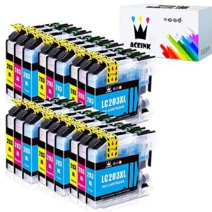 AceInk LC203 XL Replacement Ink Cartridges for Brother LC203 XL LC203XL Compatible with Brother MFC-J460DW MFC-J880DW MFC-J680DW MFC-J4620DW MFC-J480DW MFC-J4420DW Printer (6C+6M+6Y)