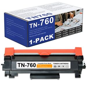 uotyue compatible tn760 tn-760 high yield toner cartridge replacement for brother 760 to use with mfc-l2750dw mfc-l2710dw dcp-l2550dw printer(1pack 3,500 pages yield)
