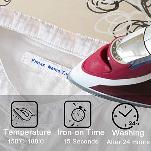 Fimax Compatible Fabric Iron-on Clothing Label Replacement for Brother P Touch Fabric Tape TZe-FA3 TZeFA3 Tape 12mm 0.47'' for PT-D210 PT-D400 PT-H100 PT-D200 PT-D600 Labelmakers (Blue on White,4PK)
