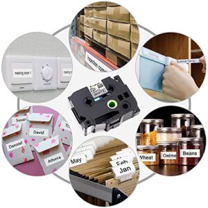 Greateam PT-D600 Label Tape 24mm Compatible with Brother TZe P-Touch Tape 24mm 0.94" TZe-251 TZe-651 TZe-151/451/551/751, 1 inch Label Maker Tape for PT-D600VP PTE500 PT-P700 PT-P710BT PT2730, 6Pack