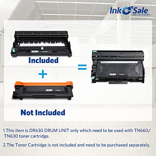 INK E-SALE Compatible DR-630 Drum Replacement for Brother DR630 Drum for HL-L2300D HL-L2320D HL-L2340DW HL-L2360DW HL-L2380DW MFC L2700DW MFCL2720DW L2740DW DCP-L2520DW Tray_Toners_Cartridges_Printer