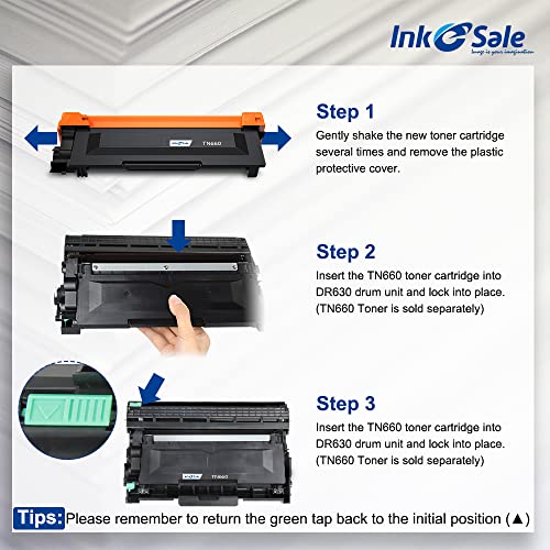 INK E-SALE Compatible DR-630 Drum Replacement for Brother DR630 Drum for HL-L2300D HL-L2320D HL-L2340DW HL-L2360DW HL-L2380DW MFC L2700DW MFCL2720DW L2740DW DCP-L2520DW Tray_Toners_Cartridges_Printer