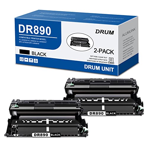 HL-L6400DW Drum Unit DR890 DR-890: 2 Pack DR-890 DR890 Drum Unit Replacement for Brother DR890 HL-L6250DW L6400DW L6400DWT MFC-L6750DW L6900DW Printer Ink