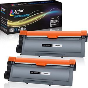 arthur imaging compatible toner cartridge replacement for brother tn660 tn630 high yield compatible with hl-l2300d hl-l2380dw hl-l2320d dcp-l2540dw mfc-l2700dw mfc-l2685dw (black, 2-pack)
