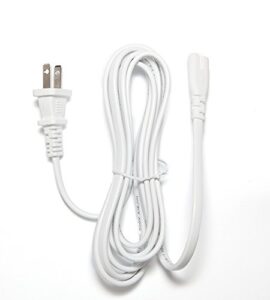 omnihil (white) 5 feet ac power cord compatible with brother cs-6000i computerized sewing mac hine