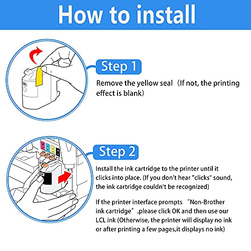 LCL Compatible Ink Cartridge Pigment Replacement for Brother LC3037 XXL LC3037XXL LC3037BK LC3037C LC3037M LC3037Y MFC-J5845DW MFC-J5845DW XL MFC-J5945DW MFC-J6945DW MFC-J6545DW XL (4-Pack KCMY)