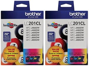 brother lc-2013pks ink cartridge (cyan, magenta, yellow 2-pack) in retail packaging