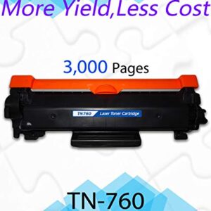 (1-Pack) Compatible TN760 TN-760 Toner Cartridge TN-760 Used for Brother HL-L2350DW HL-L2395DW DCP-L2550DW MFC-L2750DW Printer (Black), by EasyPrint