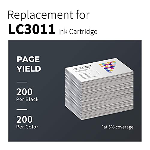 LemeroUexpect Compatible Ink Cartridge Replacement for Brother LC3011 LC-3011 LC3013 LC3011BK for MFC-J491DW MFC-J497DW MFC-J690DW MFC-J895DW Printer (4 Black 2 Cyan 2 Magenta 2 Yellow, 10-Pack)