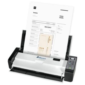 raven compact document scanner – wireless scanning to mac or windows pc, fast duplex scan speeds, ideal for home or office, includes raven desktop software