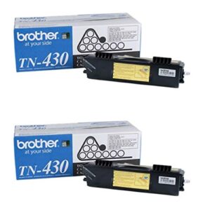 brother genuine tn430 2-pack standard yield black toner cartridge with approximately 3,000 page yield/cartridge