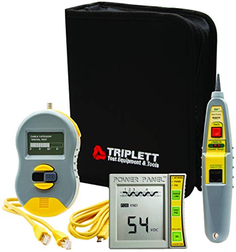 Triplett CPK1000IL2 Byte Brothers Testing Kit with Real World Certifier Ethernet Cable Category Verifier / Coax Tester and Power Panel CAT 5/6 Digital Voltmeter