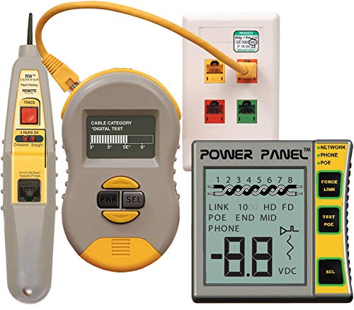 Triplett CPK1000IL2 Byte Brothers Testing Kit with Real World Certifier Ethernet Cable Category Verifier / Coax Tester and Power Panel CAT 5/6 Digital Voltmeter