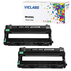 viclabs compatible dr223cl drum unit replacement for brother dr-223cl dr227 drum for brother mfc-l3770cdw mfc-l3750cdw mfc-l3710cw hl-l3290cdw hl-l3270cdw hl-l3210cdw hl-l3230cdw printer(bcmy,2-pack)
