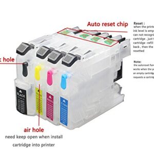 UP Empty Refillable Ink Cartridge LC201 LC203 Compatible for Brother MFC-4320DW J4420DW J4620DW MFC-J460DW J480DW J485DW MFC-J5520DW J5620DW J5720DW MFC-J680DW J880DW J885DW Printer