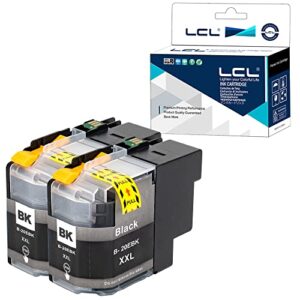 lcl compatible ink cartridge replacement for brother lc20e lc20ebk xxl mfc-j5920dw mfc-j985dw mfc-j775dw (2-pack black)