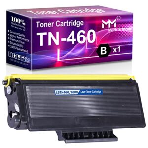 mm much & more compatible toner cartridge replacement for brother tn460 tn-460 tn 460 for dcp-1200 dcp-1400 hl-1030 hl-1230 hl-1240 hl-1250 hl-1270n mfc-1260 mfc-1270 mfc-2500 printer (1-pack, black)