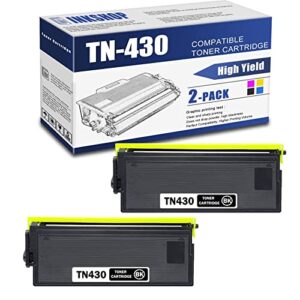 tn430 compatible tn-430 black toner cartridge replacement for brother tn-430 dcp-1200 hl-1230 hl-1240 mfc-8300 intellifax-4100e toner.(2 pack)