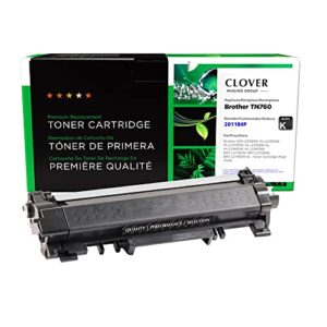 clover remanufactured toner cartridge replacement for brother tn760 | black | high yield