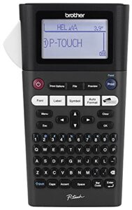 brother p-touch, pth300li, rechargeable portable label maker, one-touch formatting, vivid bright display, fast printing speeds, black