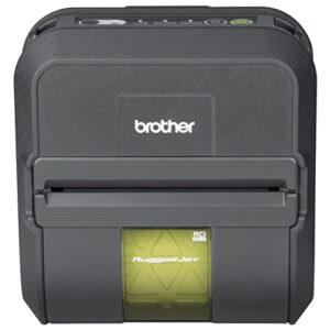 brother industries, ltd – brother ruggedjet rj4040 direct thermal printer – monochrome – mobile – label print – no battery, no cables