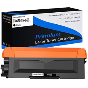 KCMYTONER Compatible Toner Cartridge Replacement for Brother TN660 TN630 TN-660 to use with HL-L2300D HL-L2320D HL-L2340DW HL-L2360DW HL-L2380DW DCP-L2540DW Printer - Black 1 Pack