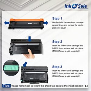 INK E-SALE Compatible TN660 Toner Cartridge and DR630 Drum Set Replacement (1D+3T) for Brother MFC-L2700DW HL-L2340DW HL-L2300D HL-L2380DW DCP-L2540DW DCP-L2520DW MFC-L2740DW MFC-L2720DW Printer