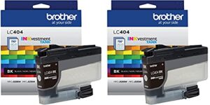 brother lc404bks black ink cartridge 2-pack