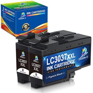 double d compatible ink cartridge pigment replacement for brother lc3037 xxl lc3037xxl lc3037bk for mfc-j5845dw mfc-j5845dw mfc-j5945dw mfc-j6545dw mfc-j6945dw mfc-j6545dw xl (2-pack black)