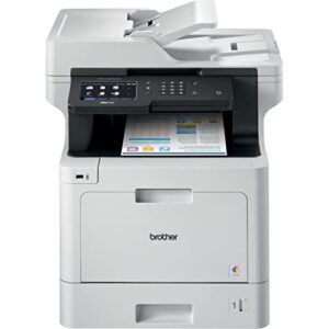 brother mfc-l8900cdwb all-in-one wireless color laser printer for office – 4-in-1 print copy scan fax – 5″ touchscreen lcd, duplex printing, 33 ppm, 2400 x 600 dpi, 70-sheet adf, tillsiy printer cable