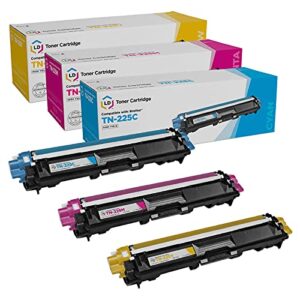 ld compatible toner cartridge replacements for brother tn225 high yield (1 cyan, 1 magenta, 1 yellow, 3-pack)
