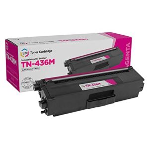 ld products compatible toner cartridges replacements for brother tn436m tn-436 tn436 super high yield for use in brother mfc-l8900cdw hll8360cdw hl-l9310cdw hl-l9310cdwtt mfc-l9570cd (magenta, 1-pack)