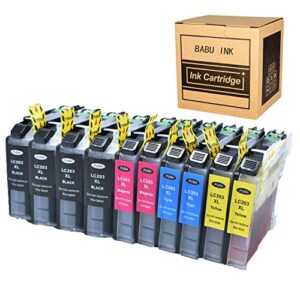luckytime compatible ink cartridge replacement for brother lc203 used with brother mfc j480dw j680dw j880dw j460dw j485dw j885dw j5520dw j4320dw j4420dw j4620dw j5620 j5720dw printer 10-pack